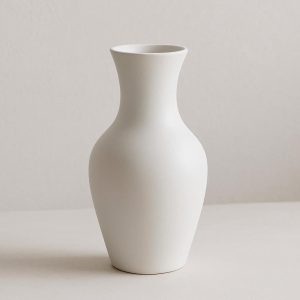 Modern White Ceramic Vase for Home Decor and Flower Arrangements